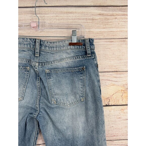 Pilcro Anthropologie Hyphen Mid Rise Boyfriend Jeans Women's 27 Blue Medium Wash - Picture 4 of 12